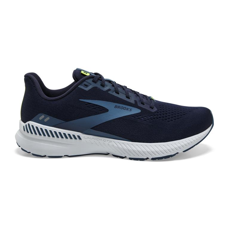 Brooks Men's Launch GTS 8 Energy-Return Road Running Shoes - Peacoat/Legion Blue/Nightlife (SNKQ3247